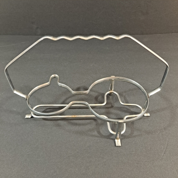 Vintage Three Piece Diamond Point Glass Cream And Sugar Bowl Caddy Set - Picture 11 of 13